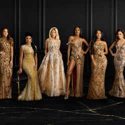 Real Housewives of Dubai stars Dr. Sara Al Medani, Caroline Brooks, Carolne Stanbury, Chanel Ayan, L...