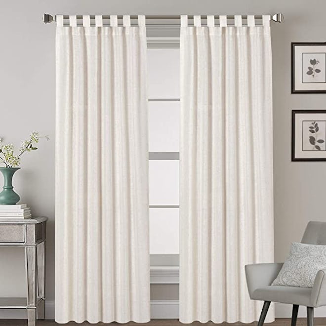 H.VERSAILTEX Linen Blended Airy Curtains (Set of 2)