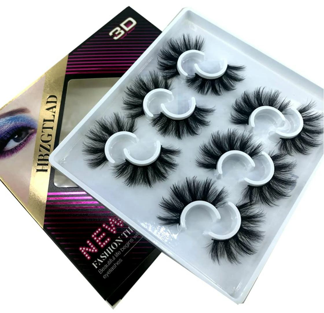 HBZGTLAD Fluffy False Eyelashes (6 Pairs)