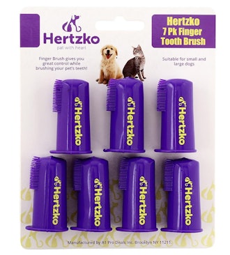 Hertzko Pet Finger Tooth Brush (7-Pack)