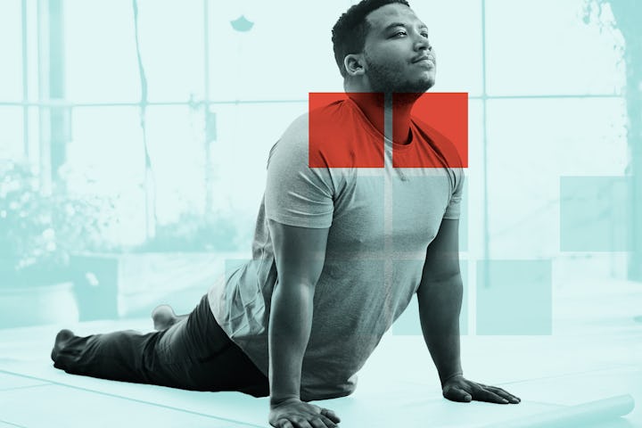 A Man Doing Exercises To Strengthen His Neck And Relieve Pain