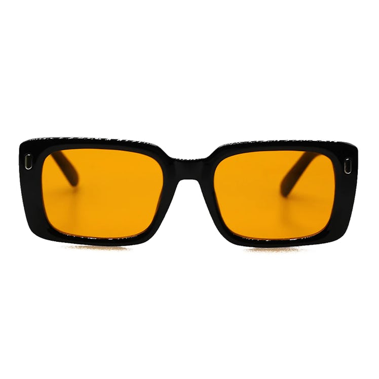 INDY black sunglasses with orange lenses