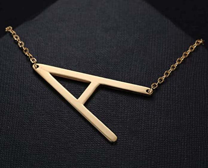 MOMOL Sideways Initial Necklace