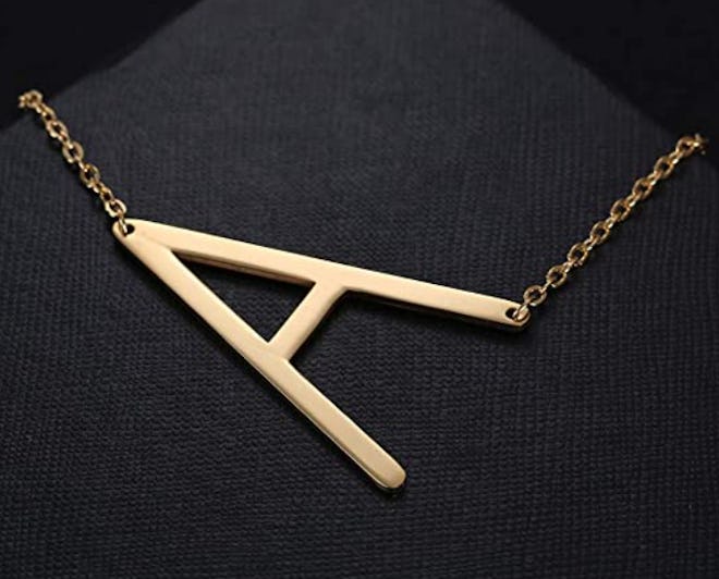 MOMOL Sideways Initial Necklace