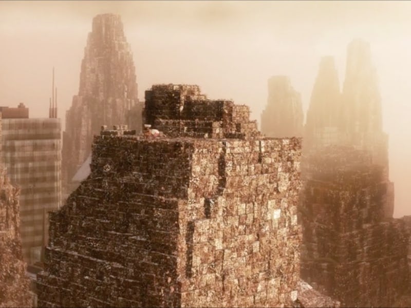 Introductory post-apocalyptic scene from the Wall-e animated movie