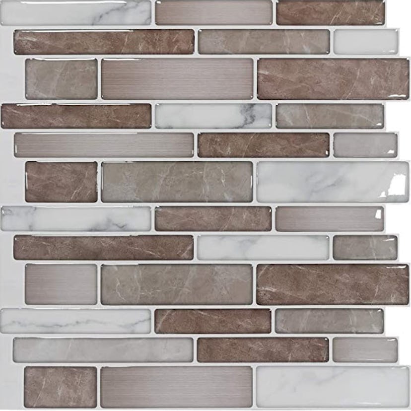 Art3d Premium Stick On Mosaic Art Kitchen Backsplash Tiles (10 Sheet)