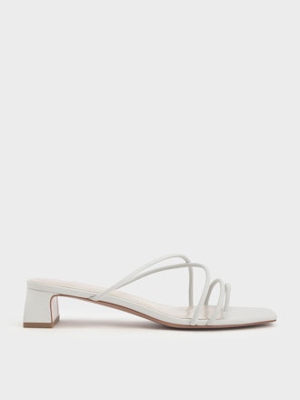 white strappy sandal from Charles and Keith