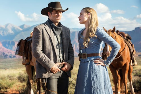 James Marsden as Teddy Flood & Evan Rachel Wood as Dolores Abernathy  in HBO's 'Westworld'