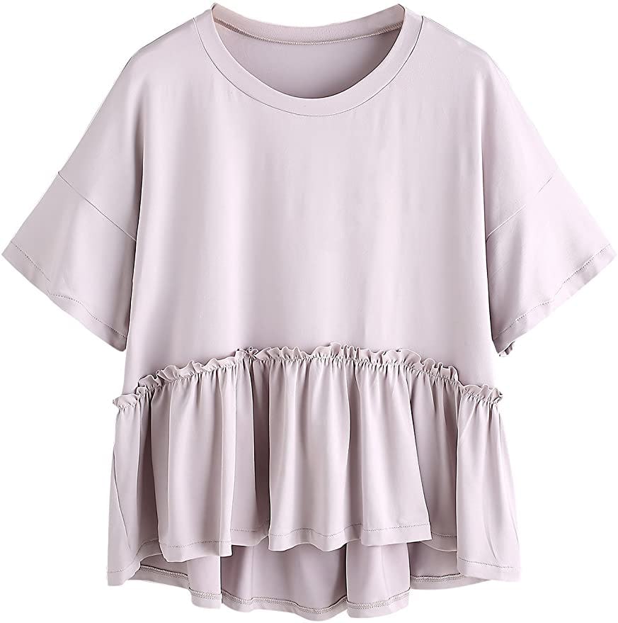 Romwe Ruffle Hem Top