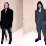 Rosalia and Rauw in their looks at Acne Studios party in Paris