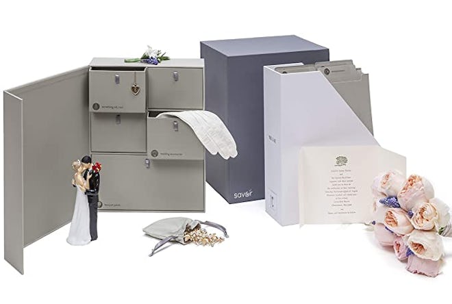 unfolded wedding keepsake box