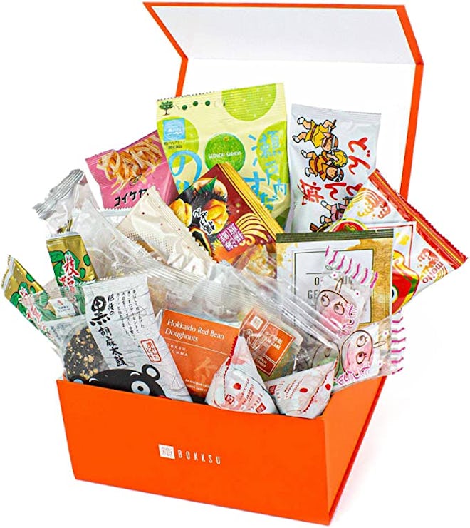 box of Japanese snacks and candy from Bokksu