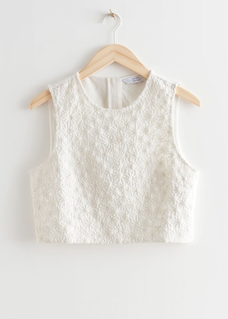 & Other Stories white linen tank top