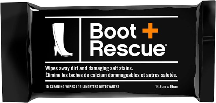 packet of boot rescue shoe cleaning wipes