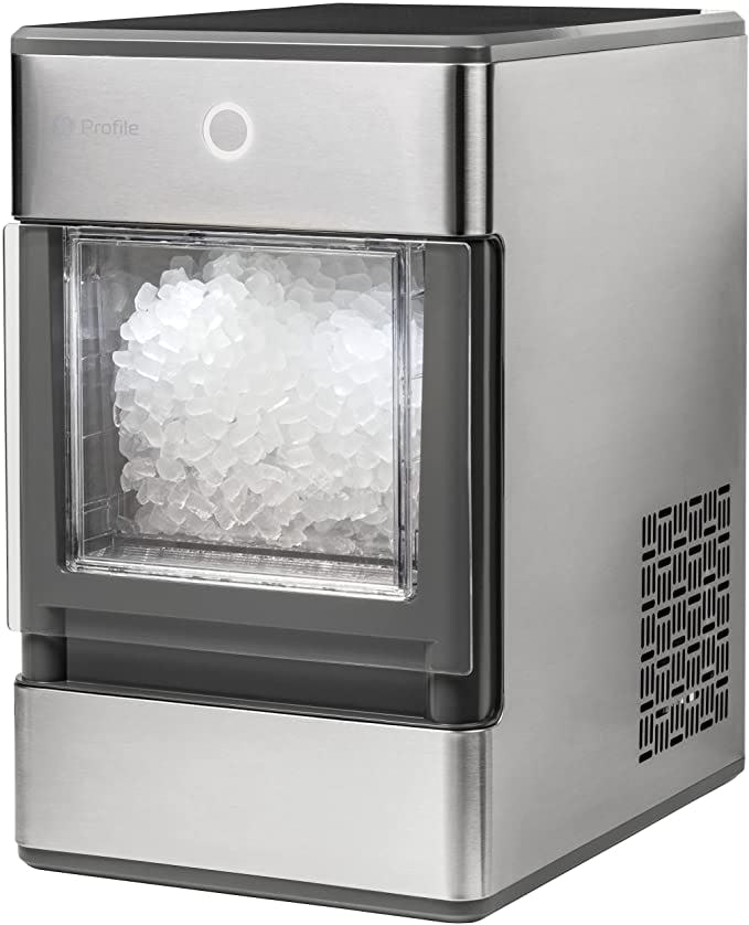 GE silver countertop ice maker
