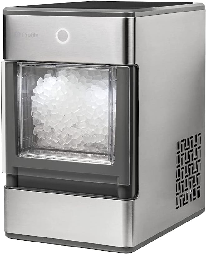GE silver countertop ice maker