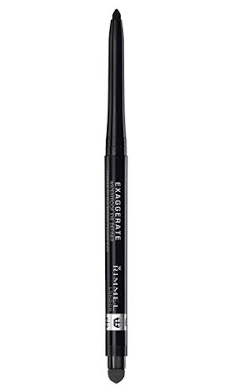 Rimmel Exaggerate is a self-sharpening drugstore waterproof eyeliner. 