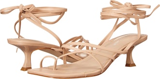 nude marc fisher strappy heeled sandals