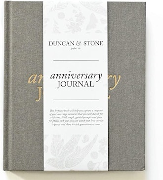 gray anniversary journal