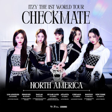 Concert poster for ITZY's 'CHECKMATE' world tour