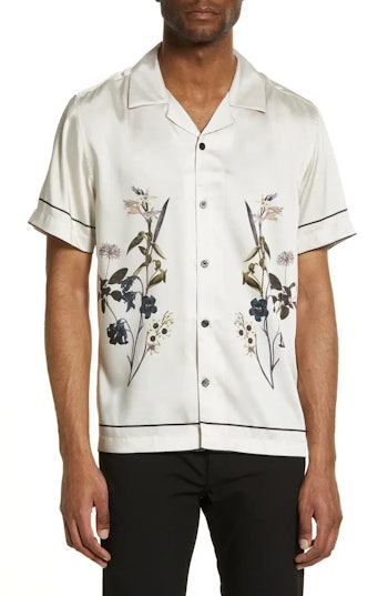 Reiss Fierro Camp Collar Short Sleeve Floral Shirt