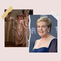 Julie Andrews opened up about her 'Bridgerton' role. Photos via Netflix and Getty Images