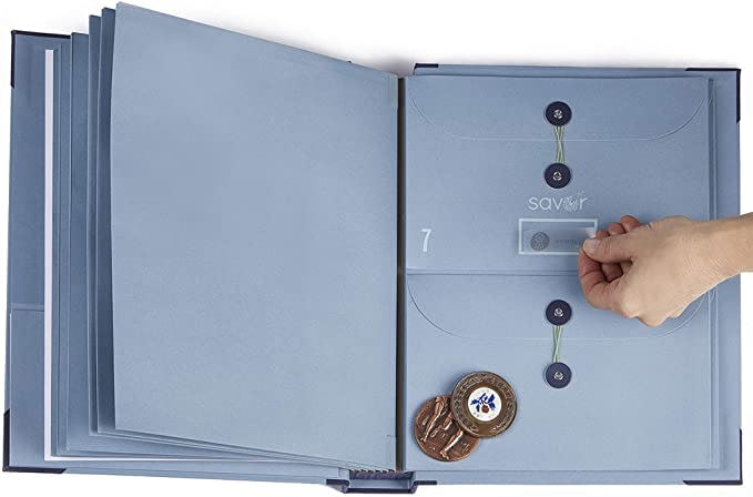 savor document organizer in blue