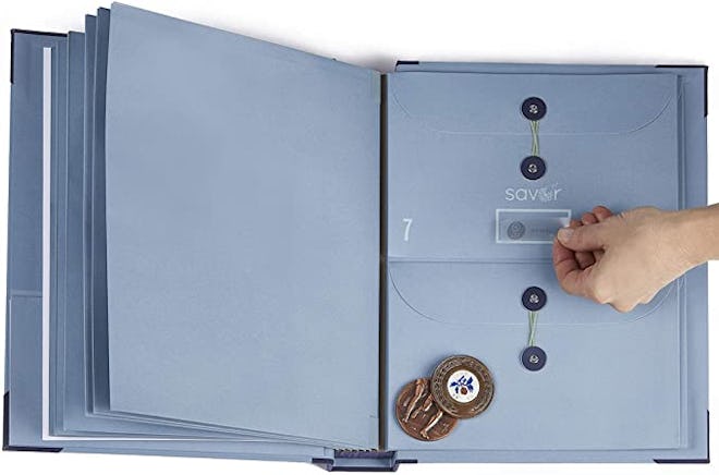 savor document organizer in blue