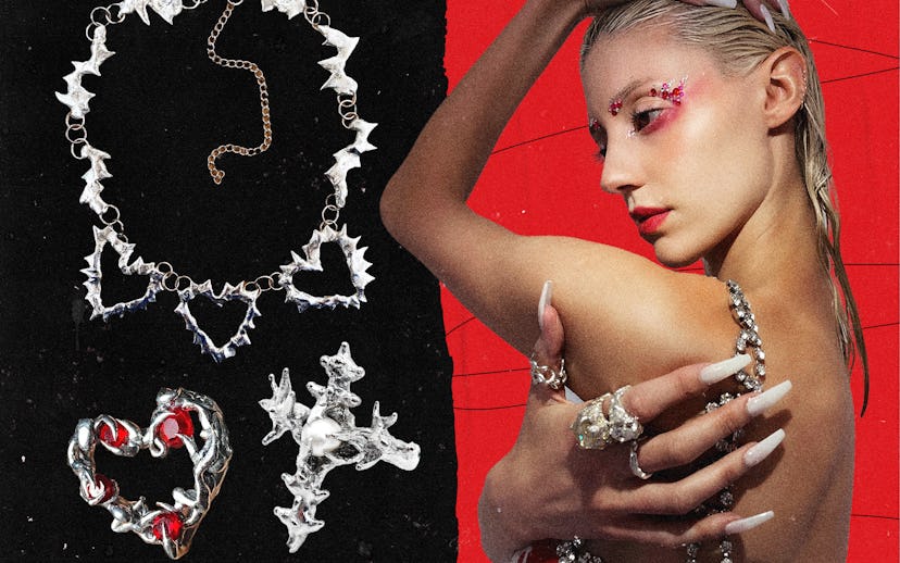 A model wearing pieces by Harlot Hands, Letra, Moira X Mel and Third Born