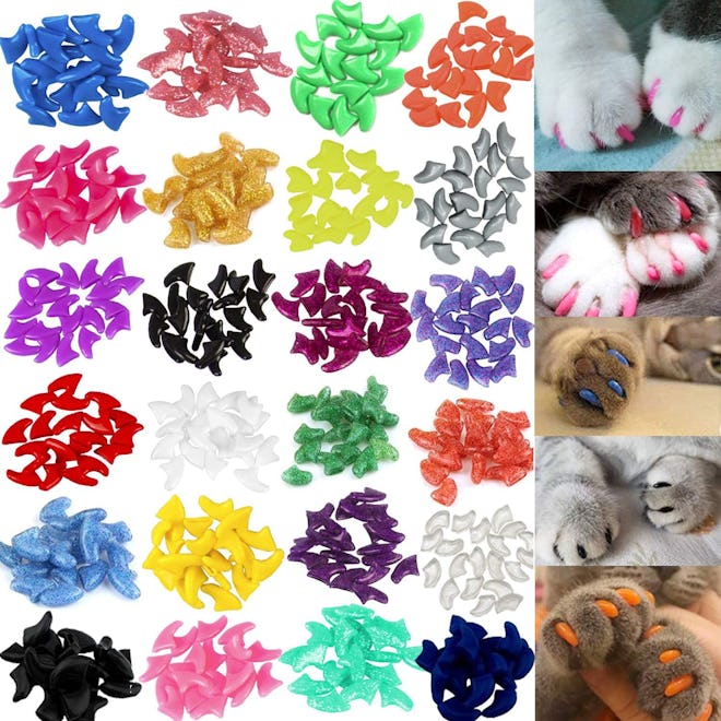 VICTHY Cat Nail Caps (140 Pieces)