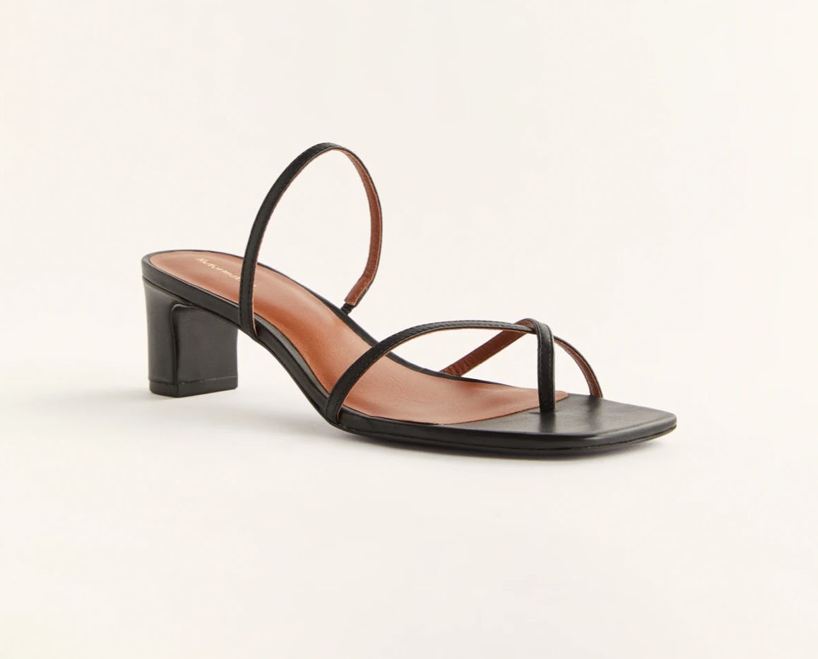 black Ellie bare sandal from reformation