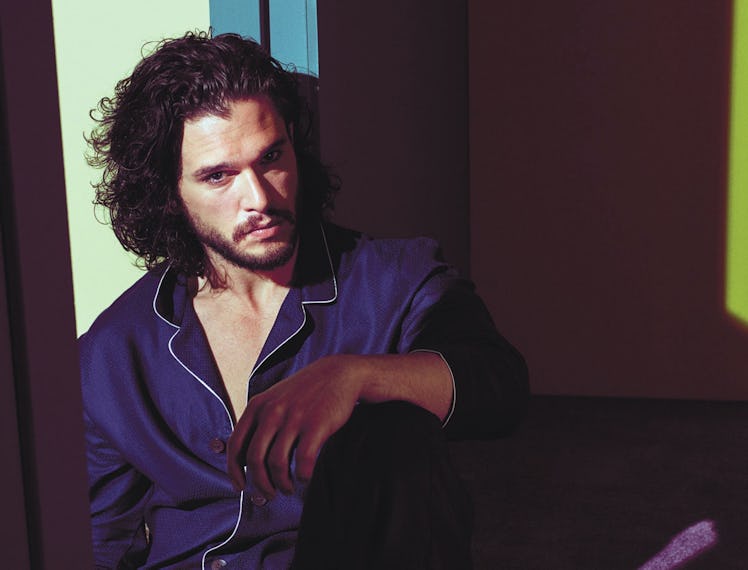 Kit Harington in sexy pajamas.