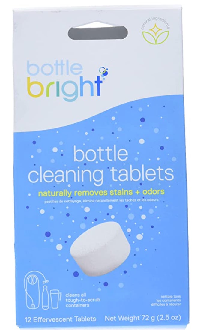 Bottle Bright Water Bottle Cleaning Tablets are an easy way to clean a reusable water bottle.