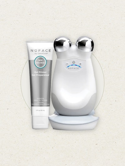 The Nuface Trinity facial toning device and its accompanying  hyaluronic acid gel