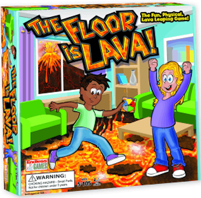 Learn how to play floor is lava with your family with this board game