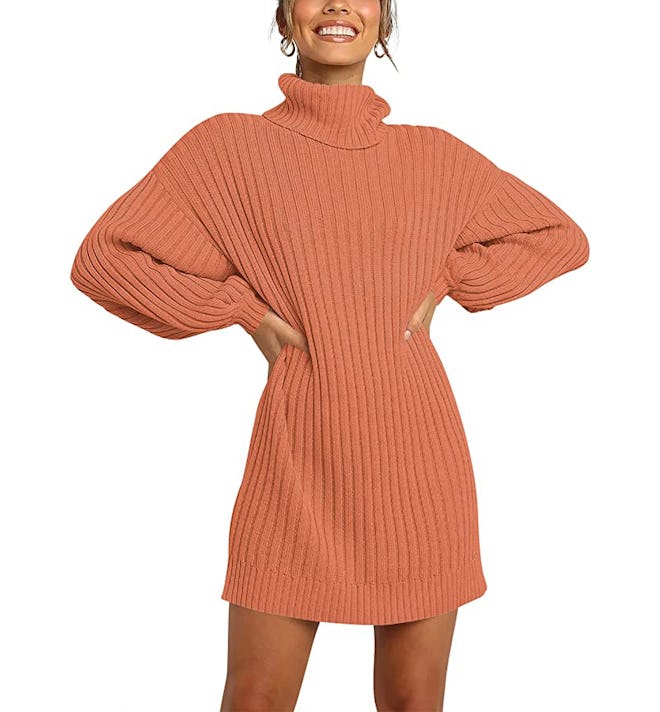 ANRABESS Turtleneck Sweater Dress