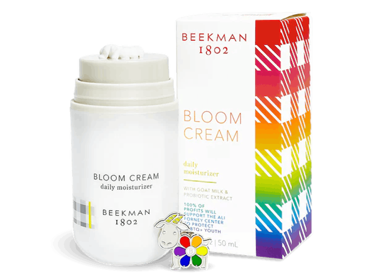 limited edition pride bloom cream that supports LGBTQ+ communities