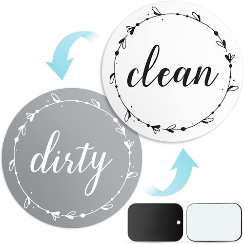 cinch! Dishwasher Magnet Clean Dirty Sign
