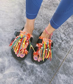 Susie Bubble in sandals