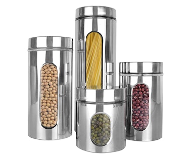 Estilo Stainless Steel Canisters (4-Piece Set)