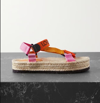Paula's Ibiza color-block webbing espadrille sandals