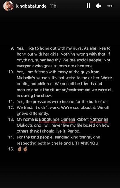 Nayte Olukoya denies cheating on Michelle Young and explains the truth behind their break up