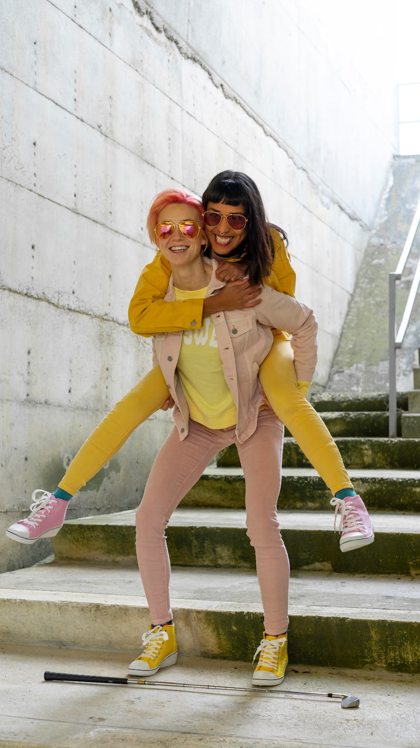 Young couple piggyback riding on July 17, 2022, the most romantic day of the month for every zodiac ...