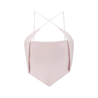 16ARLINGTON Esteli Crossover-Strap Satin Corset Top