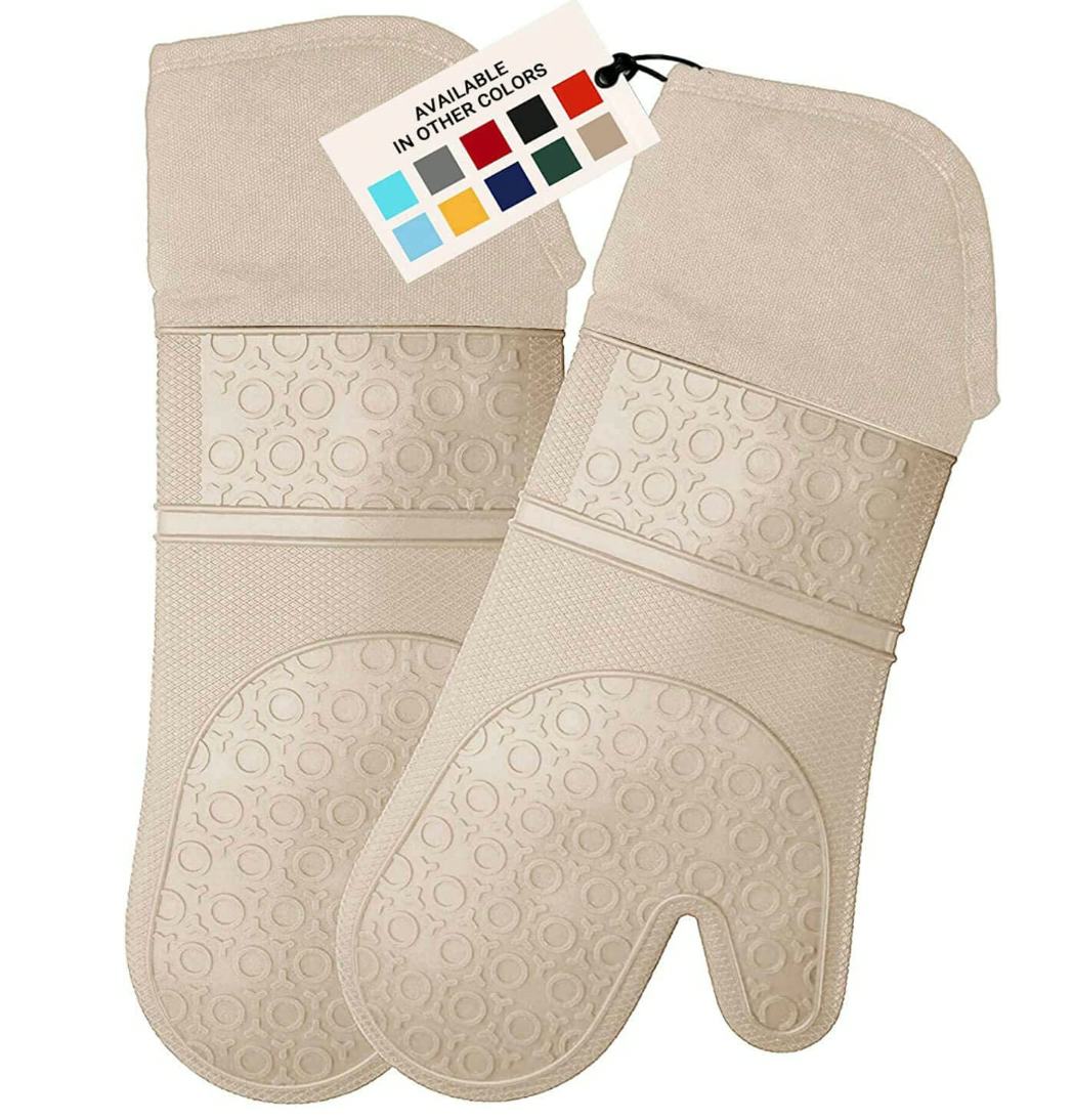 HOMWE Extra-Long Oven Mitts