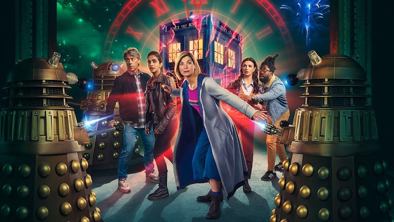 Poster art for Doctor Who Eve of the Daleks on HBO Max in July 2022