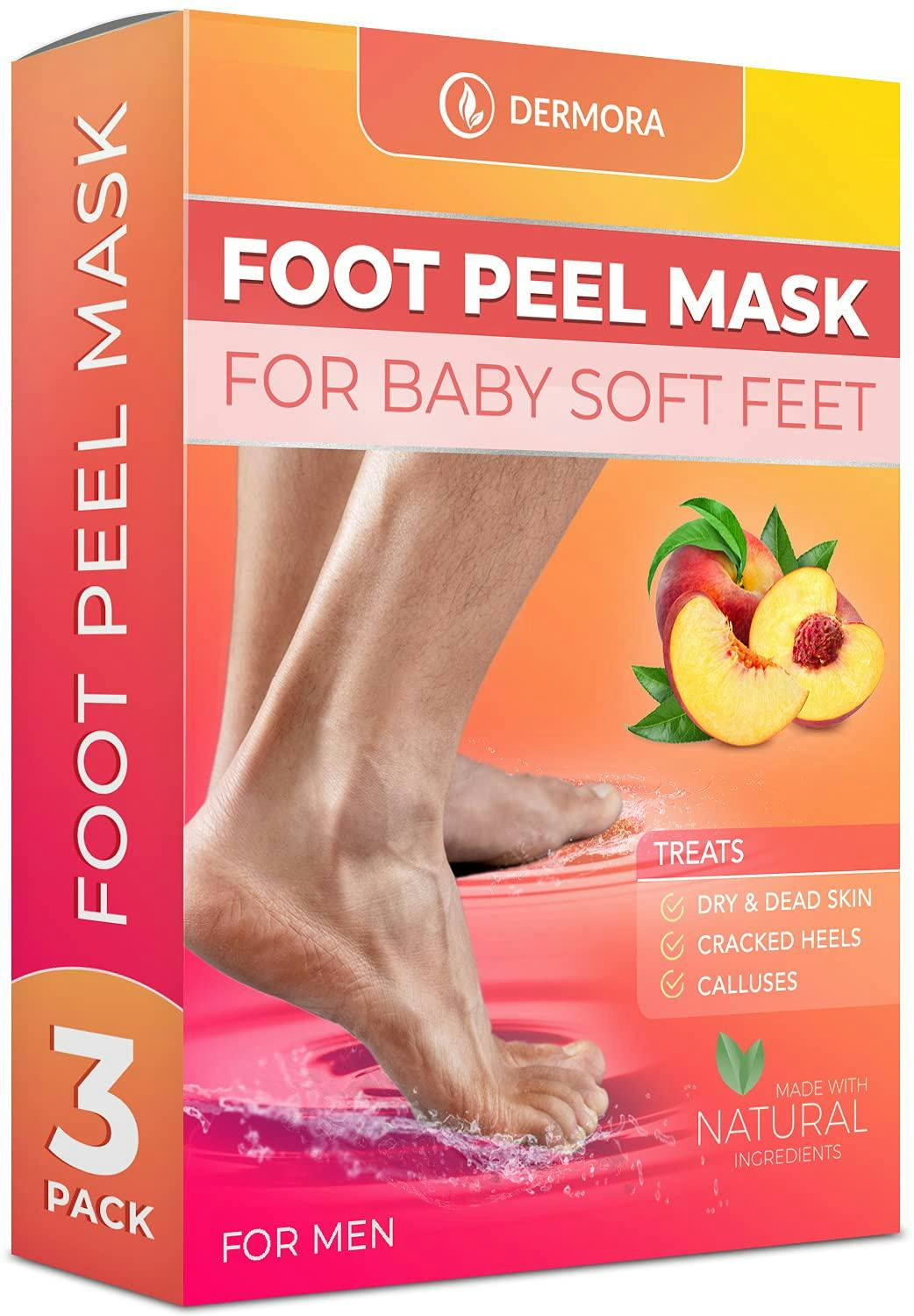 Dermora Foot Peel Mask (3-Pack)
