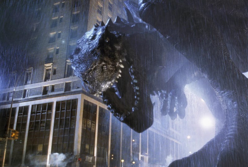 A screenshot of Godzilla from 1998 movie on HBO Max in July 2022