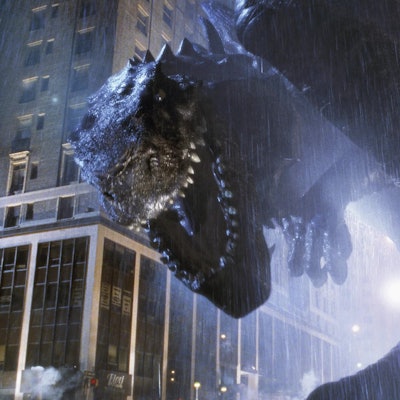 A screenshot of Godzilla from 1998 movie on HBO Max in July 2022