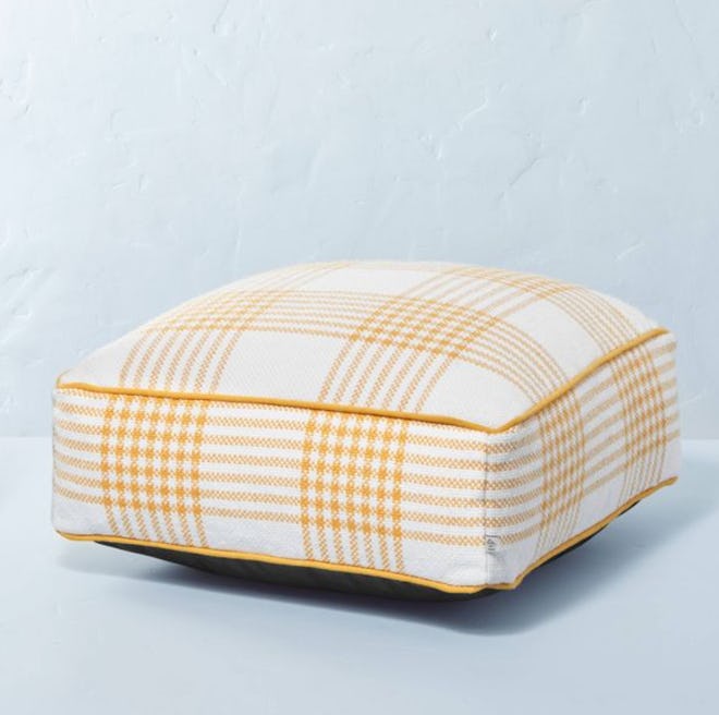 plaid outdoor cushion